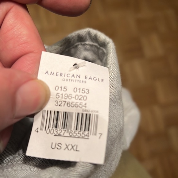 Long sleeve button down silver/gray American Eagle 🦅 NWT’s - Picture 6 of 6